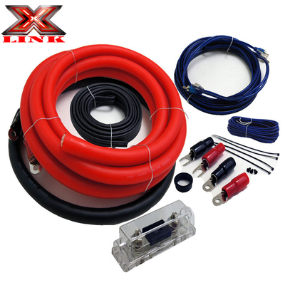Amplificador de energía de cobre de baja tensión Cables de instalación Kit de cable de cable de alimentación OFC CCA
