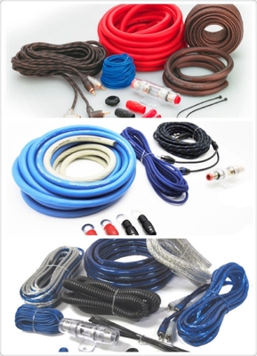 Amplificador de energía de cobre de baja tensión Cables de instalación Kit de cable de cable de alimentación OFC CCA