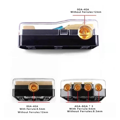 Bloque de distribución de cobre para amplificador de audio de automóvil
