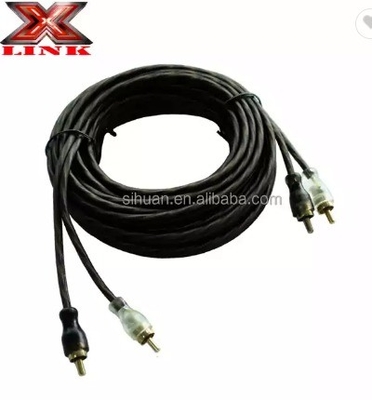 Conector de oro de 5 m CCA Conductor de audio de granel Cable RCA para integrar el sistema de audio del hogar del automóvil
