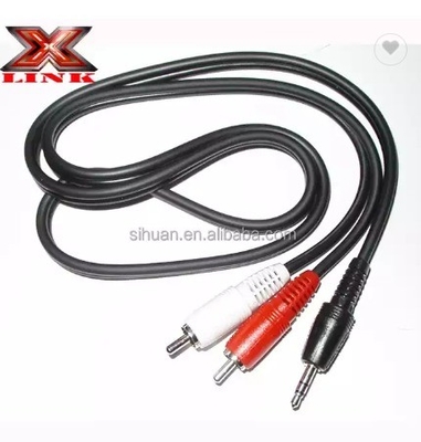 Conector de oro de 5 m CCA Conductor de audio de granel Cable RCA para integrar el sistema de audio del hogar del automóvil