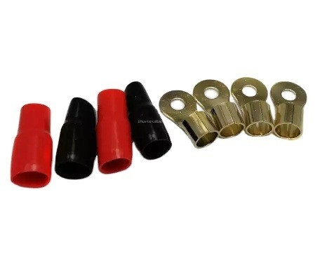 Terminal de anillo de cobre de alta capacidad de ruptura para cables de baterías AWG 2 4 6 8 10 Gauge