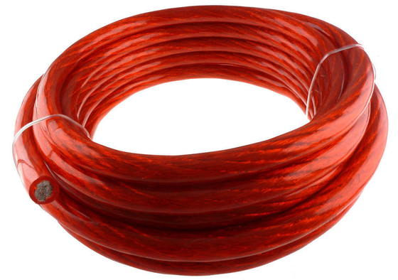 Cable de alimentación de 2 GA AWG OFC CCA de color azul/negro translúcido para la instalación de amplificadores de audio para automóviles