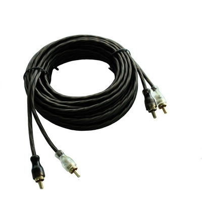 Cable de cobre OFC de plata de 1 pie doble cable de audio de automóvil blindado interconectado con chaqueta de PVC
