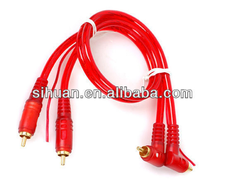OFC 100% conductor de cobre 2 canales de cable de audio RCA para conexión de audio en automóviles y hogares