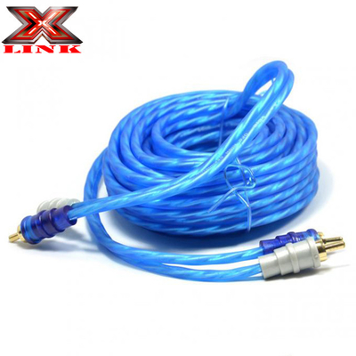 OFC 100% conductor de cobre 2 canales de cable de audio RCA para conexión de audio en automóviles y hogares