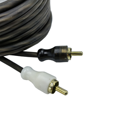 Aislamiento naranja 5.2 metros 17 pies cable RCA retorcido AV para el audio del coche flexible