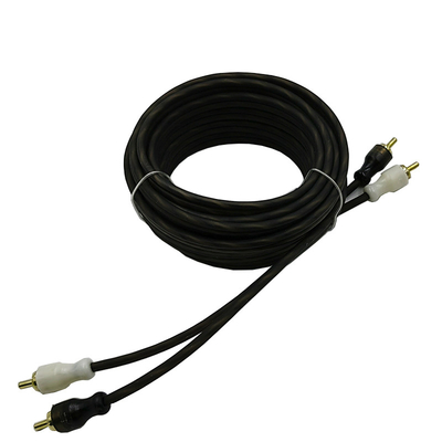 Aislamiento naranja 5.2 metros 17 pies cable RCA retorcido AV para el audio del coche flexible