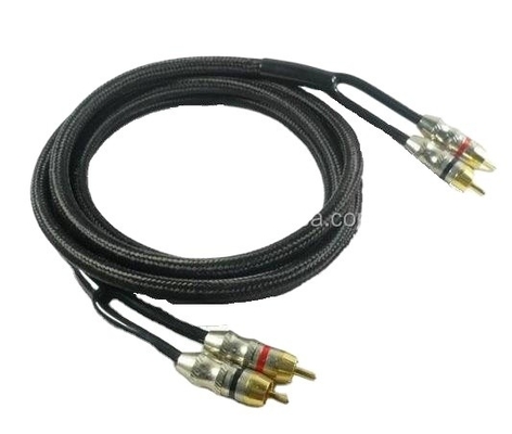 Cable RCA de cobre libre de oxígeno para interconexión de audio de automóviles