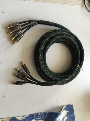 Cable RCA de cobre libre de oxígeno para interconexión de audio de automóviles