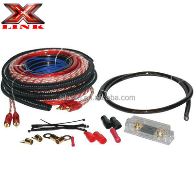 0 2 4 8 Gauge Sub Car Audio Amplifier Kit de cableado 1500 2500 3000 Watt con materiales