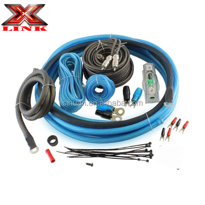 0 2 4 8 Gauge Sub Car Audio Amplifier Kit de cableado 1500 2500 3000 Watt con materiales