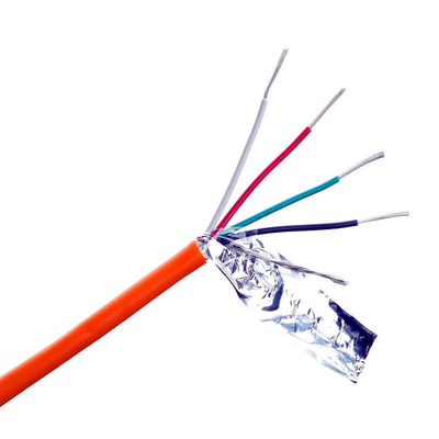 Cables de alarma de incendio 24AWG de cobre aislado en PVC de núcleo múltiple 4 núcleos para sistemas de seguridad