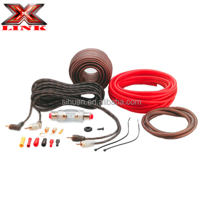 Jacket de PVC suave 2000 Watt 0GA Amp Kit de cableado para el rendimiento de audio
