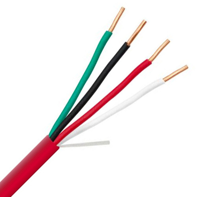 Cables de alarma contra incendios LSZH 8c con cubierta exterior termoplástica y aislamiento de caucho de silicio