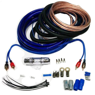 8 Ga Ofc CCA 100% Altoparlante de automóvil macho-hombre Amplificador de cable de audio Subwoofer Kit de instalación Conductor Cobre desnudo Negro / Azul / Rojo