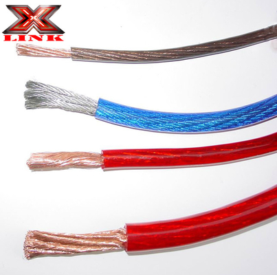 Cable de cable de alimentación de audio para automóviles de calibre 0 4 OFC Rojo Azul Verde Púrpura Amarillo Rosa Naranja