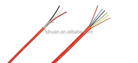 Cable de alarma de incendio FPLR sólido CCA 18 AWG 2 / C enlatado 1000 Ft Protección de conductor de cobre rojo