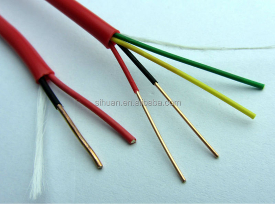 Cable de alarma de incendio FPLR sólido CCA 18 AWG 2 / C enlatado 1000 Ft Protección de conductor de cobre rojo