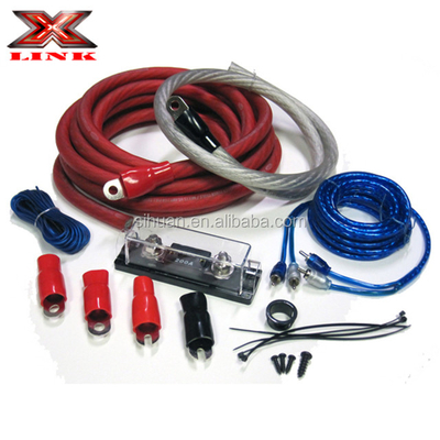 Conector dorado pareja retorcida 0 4 8 GA AWG OFC CCA Auto Auto Audio Amplificador Amp Instalación de cables para altavoces de automóviles