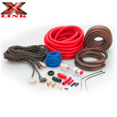 Conector dorado pareja retorcida 0 4 8 GA AWG OFC CCA Auto Auto Audio Amplificador Amp Instalación de cables para altavoces de automóviles
