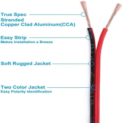 Cables flexibles ext 2pin 2 color rojo negro para bandas de LED