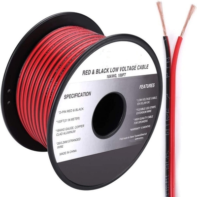 Cables flexibles ext 2pin 2 color rojo negro para bandas de LED