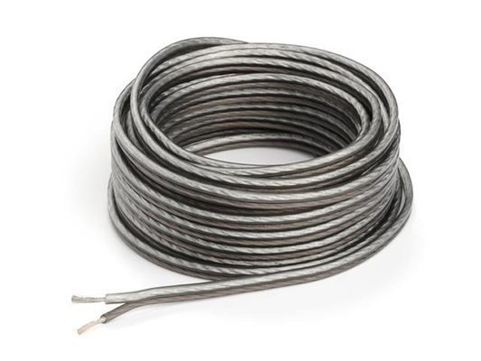 Cables de altavoz de audio de cobre flexible de 12 ga OFC con chaqueta de PVC suave y conector de oro