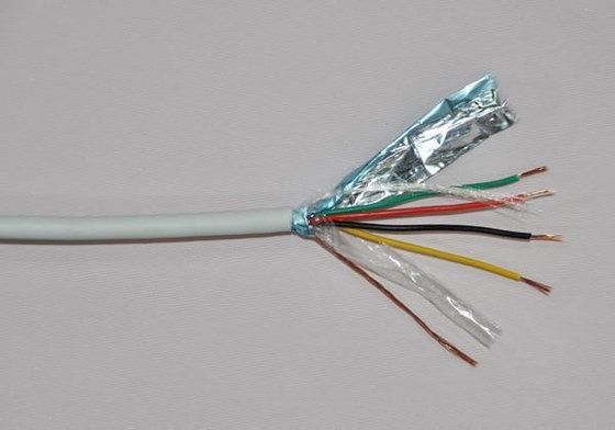 Sistema de alarma contra incendios de conductor de cobre aislado de PVC resistente Cable de alarma de núcleo 2 chaqueta roja