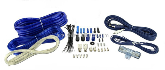 Cable de alimentación de conexión macho-hombre 8 GA Kit de cableado del amplificador de automóviles con conductor de cobre desnudo y cable CCA / OFC