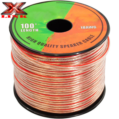 Cables de altavoces OFC de calibre profesional 16 con chaqueta de PVC en rojo y negro