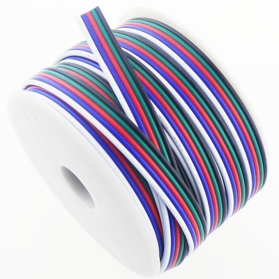 Cordón de extensión de alambre flexible para cinta de LED de calibre 1618 chaqueta de PVC RGBW RGB 3pin 4pin
