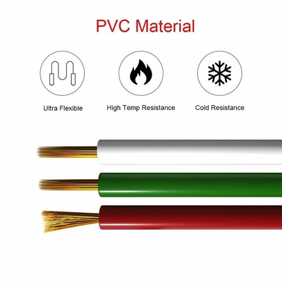 Cordón de extensión de alambre flexible para cinta de LED de calibre 1618 chaqueta de PVC RGBW RGB 3pin 4pin