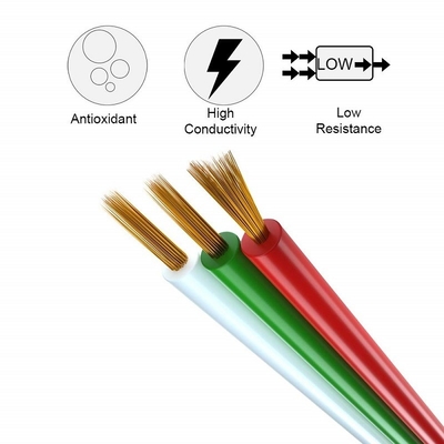 Cordón de extensión de alambre flexible para cinta de LED de calibre 1618 chaqueta de PVC RGBW RGB 3pin 4pin
