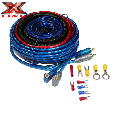 Kit de cableado del amplificador de automóviles de 4 gauges con material aislante de PVC y conductor CCA u OFC