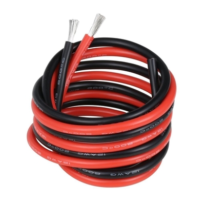 Cables de cobre de alta temperatura 300 C de caucho de silicio blando ultraflexible con chaqueta para aplicaciones industriales pesadas