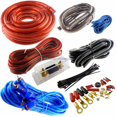 Cables RCA de cobre OFC 100% de calibre real para audio de automóviles de baja tensión