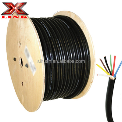Cables de remolque de conductor industrial 7 10-12-14 AWG GPT chaqueta de PVC suave alambres codificados por color