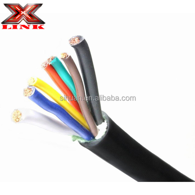 Cables de remolque de conductor industrial 7 10-12-14 AWG GPT chaqueta de PVC suave alambres codificados por color