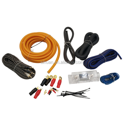 Kit de cableado del amplificador de audio para automóviles con blindaje no blindado y diámetro exterior opcional