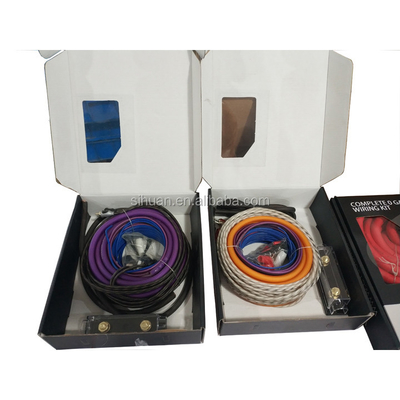 Kit de cableado del amplificador de audio para automóviles con blindaje no blindado y diámetro exterior opcional