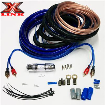 Kit de cableado del amplificador de audio para automóviles con blindaje no blindado y diámetro exterior opcional
