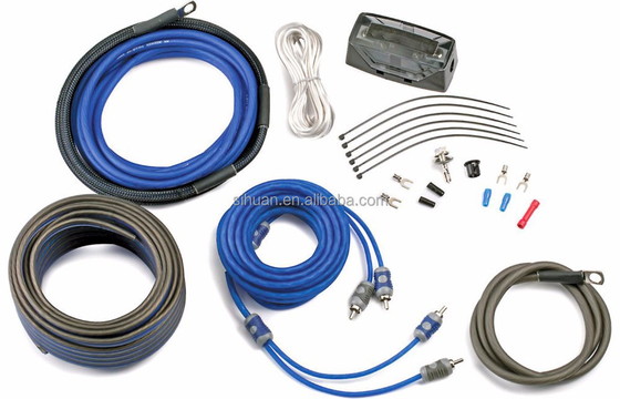 Altavoz CCA/OFC Cable de cobre 4/8 Gauge Car Amp Kit de cableado para una mejor transferencia de señal