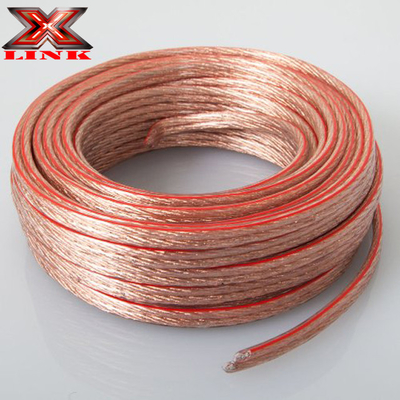 Cable de cable de altavoz OFC de cobre con tipo de conector RCA y diámetro exterior personalizado