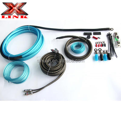Kit de cable de audio para automóviles de calibre 4 8 personalizable con conductor de cobre desnudo