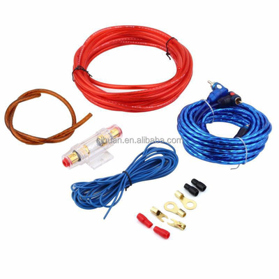 Kit de cableado de amplificadores de automóviles de calibre 4/8 para conductores de audio de automóviles Material de cobre revestido de aluminio