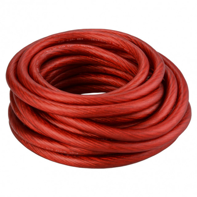 Flexible Translúcido Azul Rojo 1/0 GA AWG cable de alimentación para la instalación de amplificadores de audio de automóviles