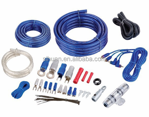 Kit de cableado de altavoces de conductor de cobre de audio de PVC de calibre 8