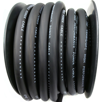 15 metros de longitud Conductor de cobre de calibre 0 OFC cable de alimentación alambre para el sistema de audio del coche