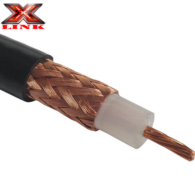 Baja atenuación RG213 Cable coaxial 50 Ohm con chaqueta de PVC y blindaje de trenza de cobre desnudo
